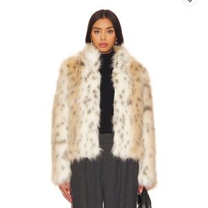 Unreal Fur Wild Dream Faux Fur Jacket - Snow Leopard